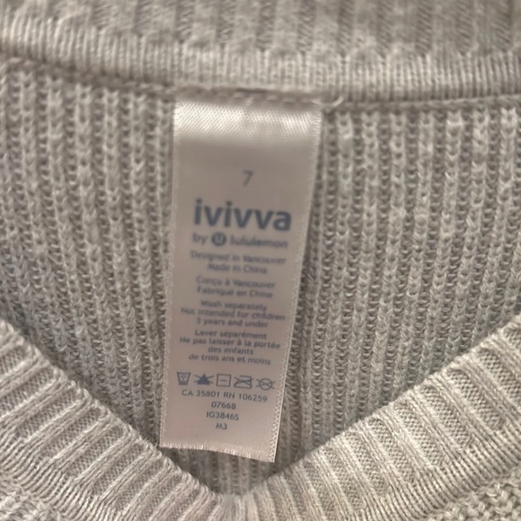 Ivivva Girls’ Gray Cotton Sweater - Picture 2 of 4
